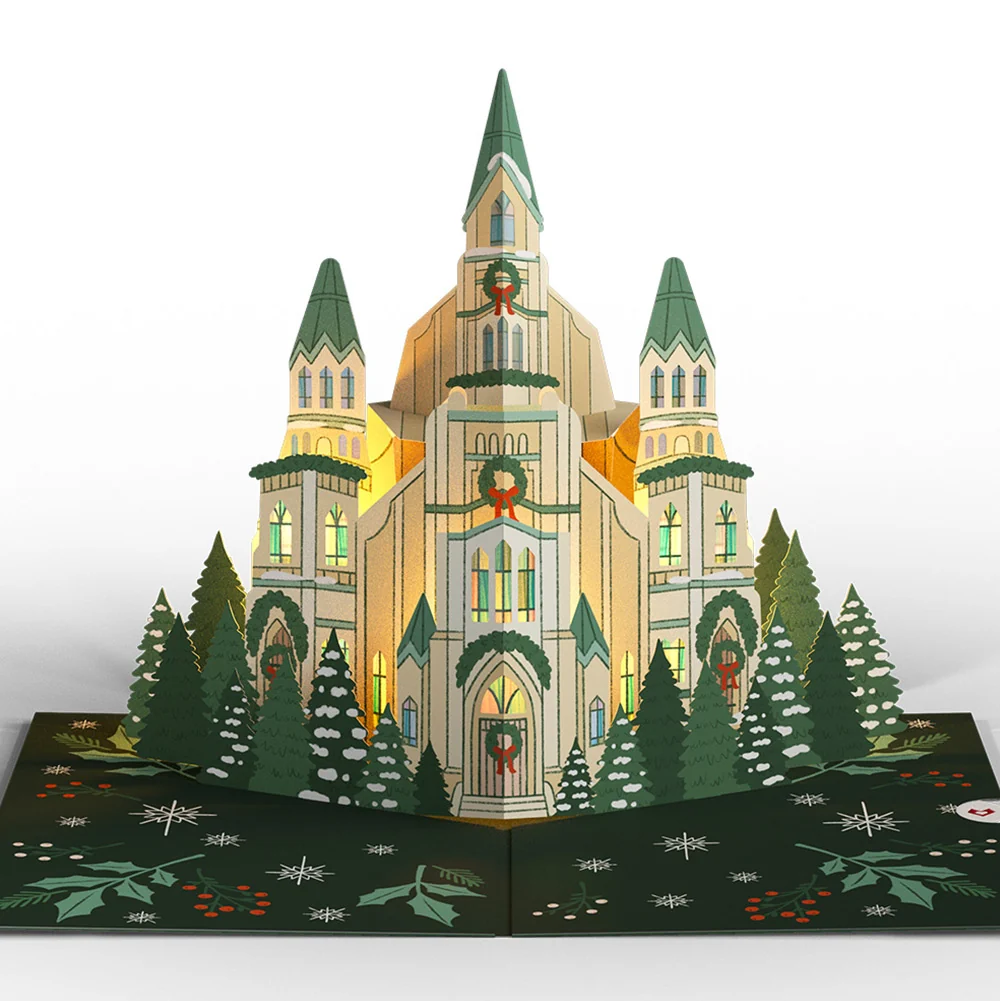 Lovepop Let Heaven & Nature Sing Christmas Music and Lights Pop-Up Card and Twinkling Ornaments Birthday Sentiment Set Glass - Image 3