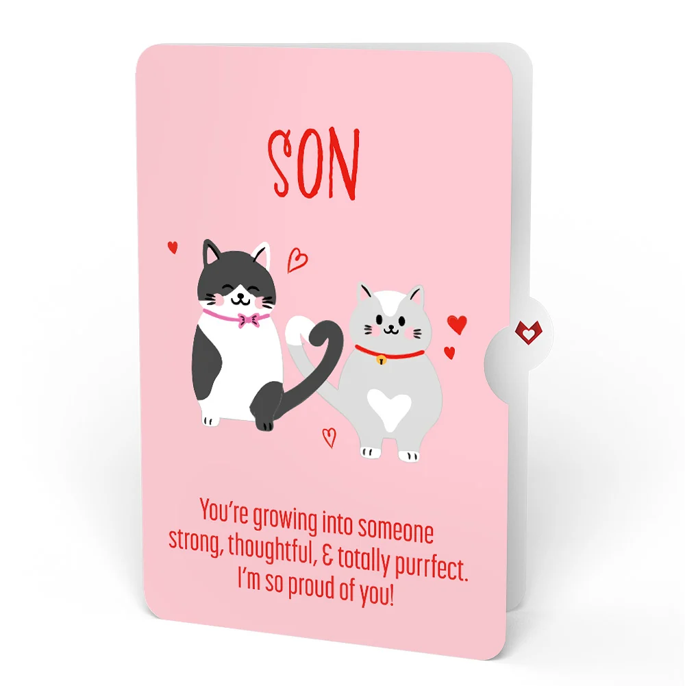 Lovepop Love Cats Encouragement Pop-Up Card and Sentiment Set for Son - Image 4