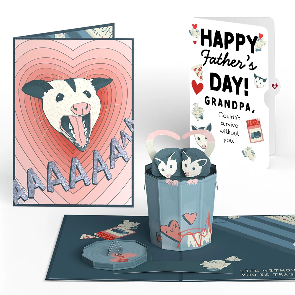 Lovepop Life Without You Is Trash Possums Father’s Day Pop-Up Card and Sentiment Set for Grandfather
