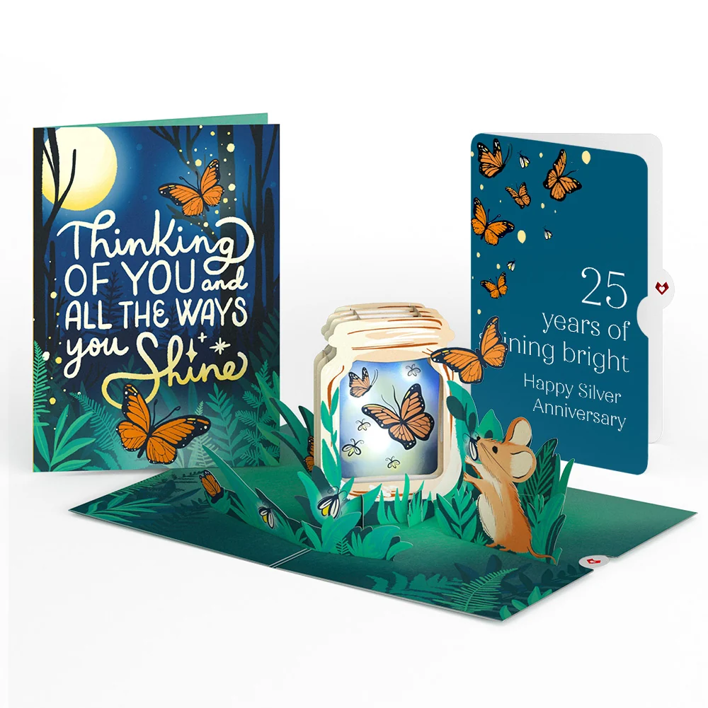Lovepop Thinking of You Butterfly Jar 25th Anniversary Light-Up Pop-Up Card and Sentiment Set