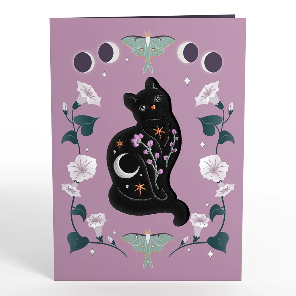 Lovepop Mystic Black Cat HeartFelt Charm Card & Suncatcher Bouquet Bundle - Image 4