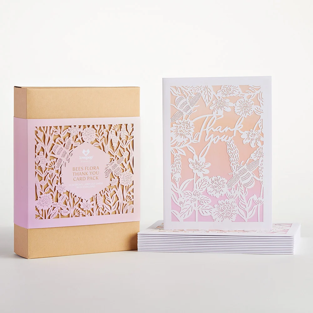 Lovepop Bees Flora Thank You Card Pack (12-Pack): Lovepop Moments Card - Image 6