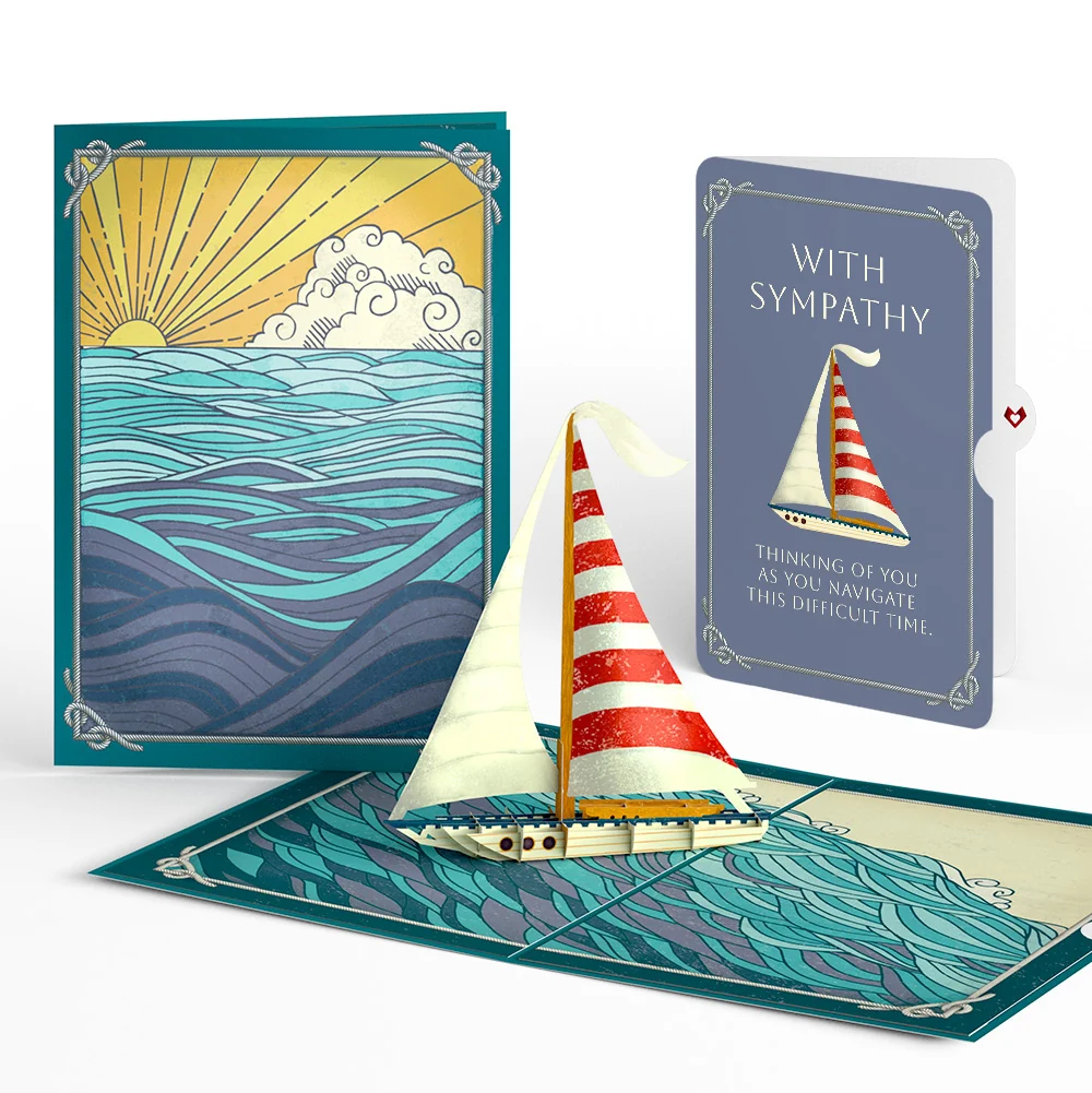 Lovepop Sailboat on the Horizon Sympathy Pop-Up Card and Sentiment Set