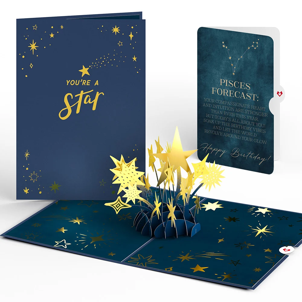 Lovepop You're a Star Birthday Pop-Up Card and Pisces Zodiac Sentiment Set