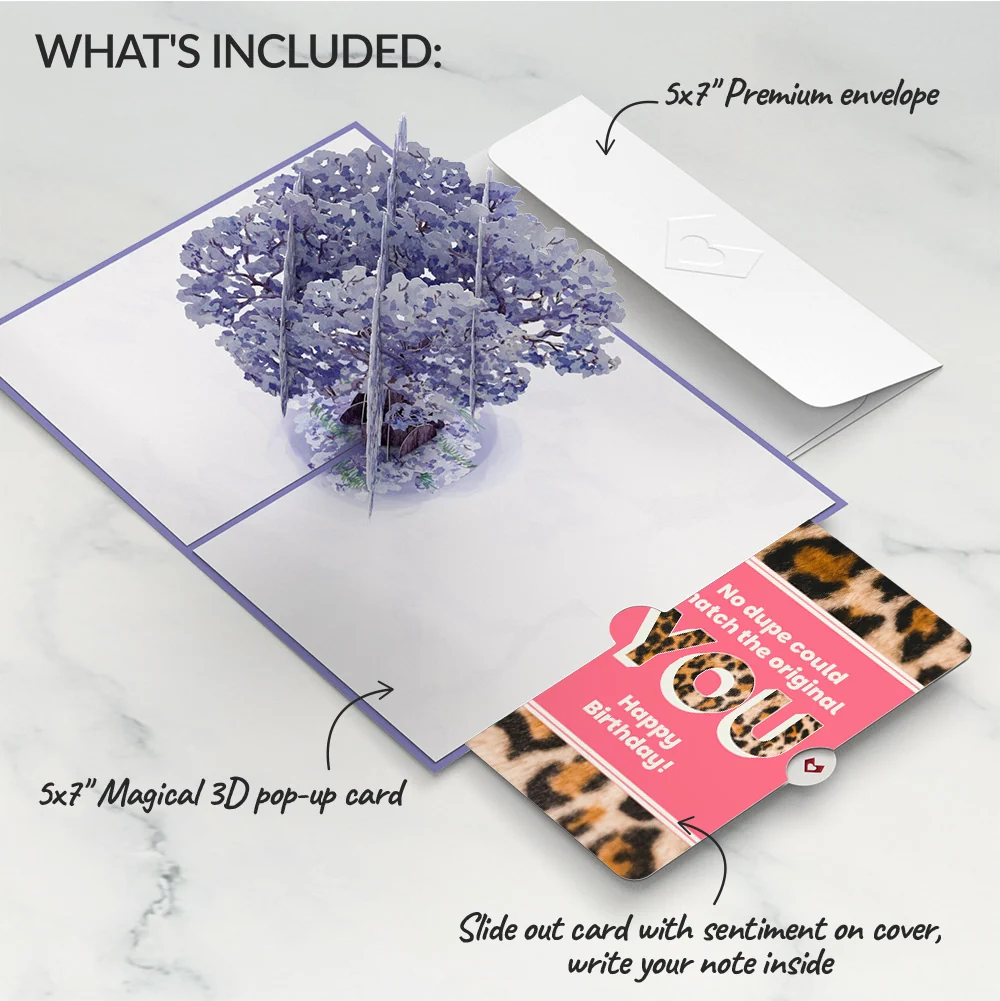Lovepop Watercolor Jacaranda Tree Birthday Pop-Up Card and The original YOU Sentiment Set - Image 2