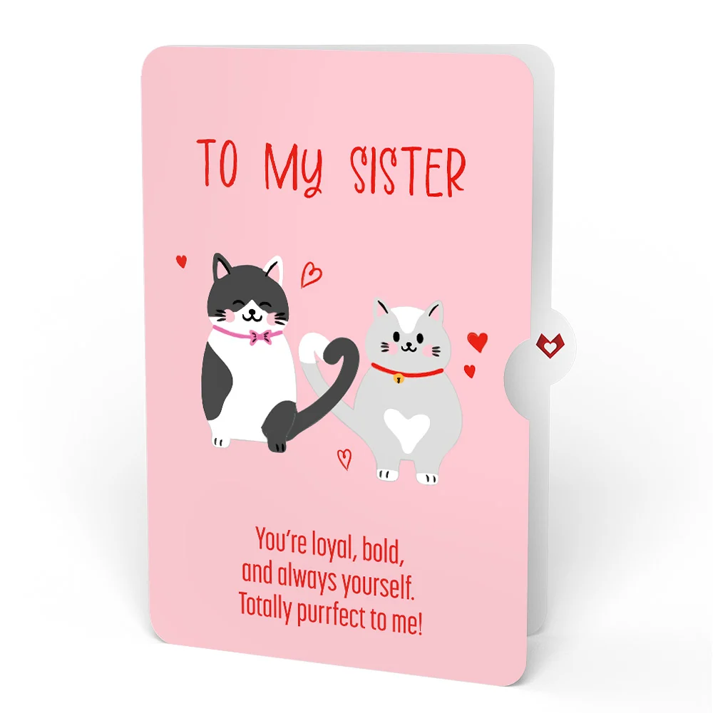 Lovepop Love Cats Encouragement Pop-Up Card and Sentiment Set for Sister - Image 4