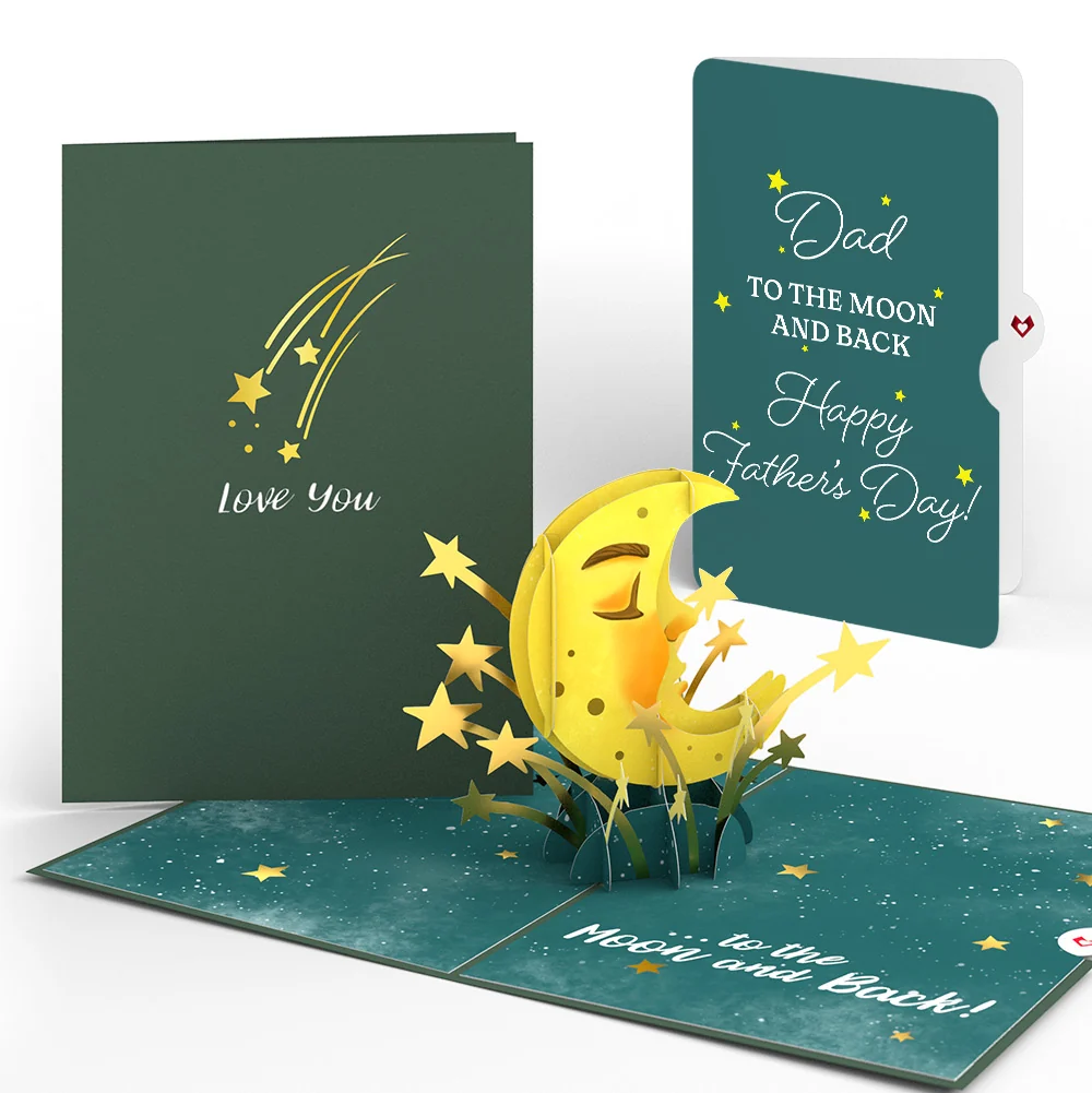 Lovepop Love You to the Moon and Back Father's Day Pop-Up Card and Sentiment Set for Dad