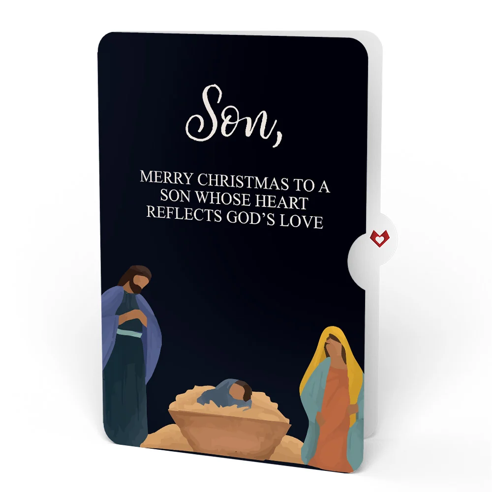 Lovepop Oh Holy Night Nativity Christmas Light-Up Pop-Up Card and Sentiment Set for Son - Image 4