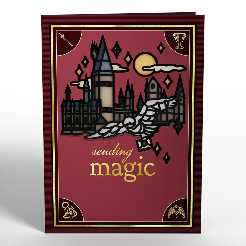 Lovepop Harry Potter Sending Magic Hogwarts Suncatcher Card & Flower Buds Bouquet Bundle - Image 4