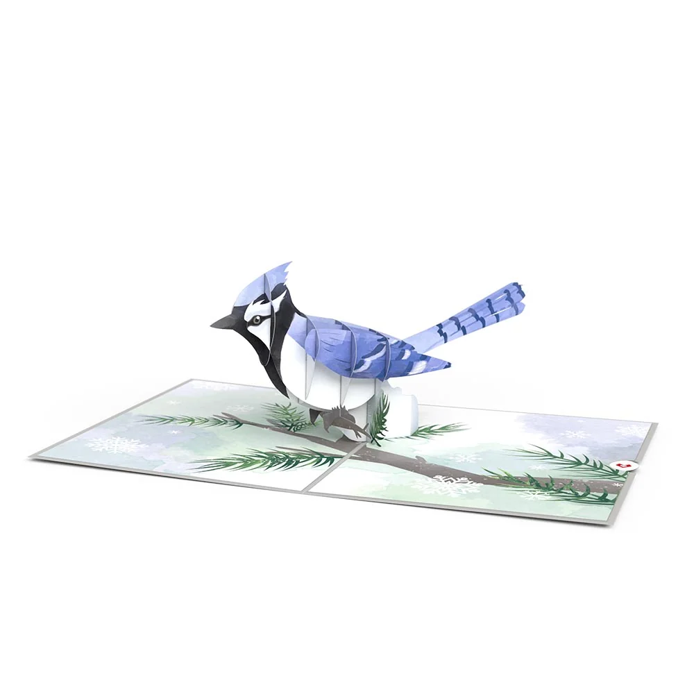 Lovepop Winter Blue Jay Pop-Up Card - Image 3