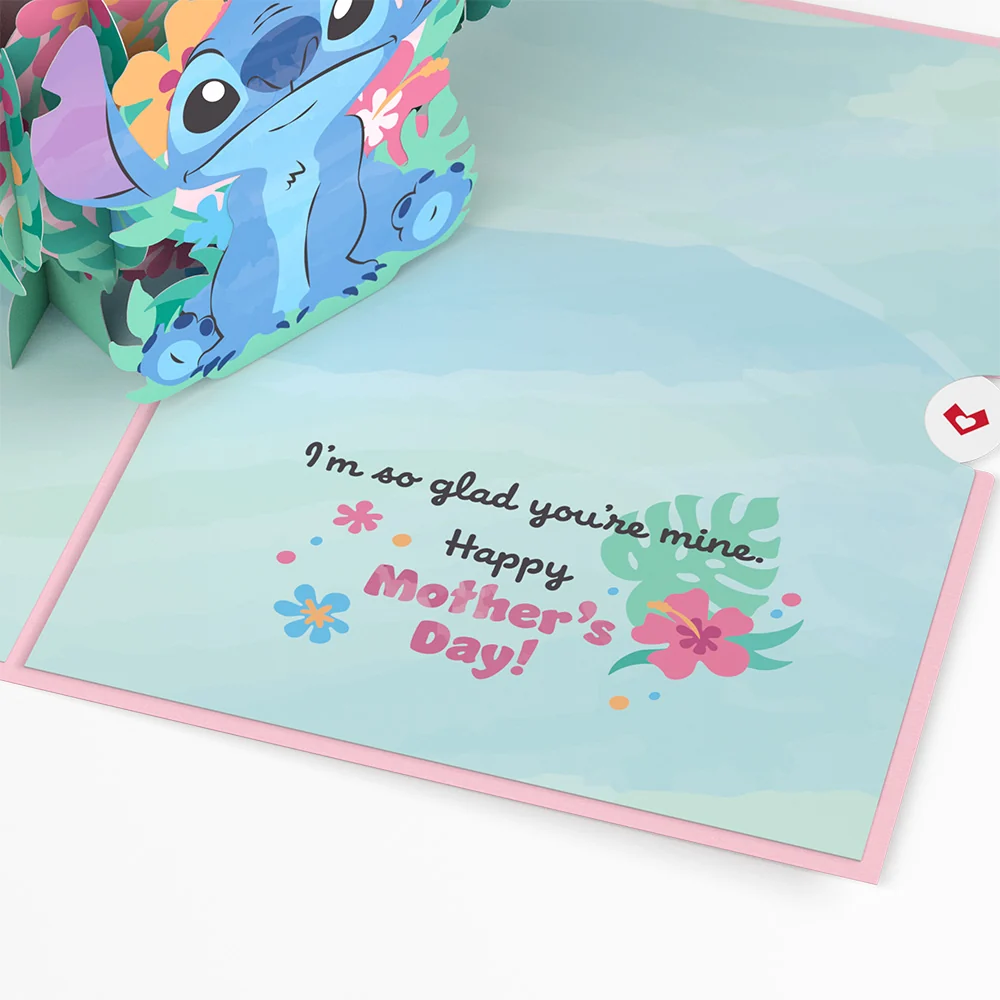 Lovepop Disney's Stitch Mother’s Day Pop-Up Card & Flower Buds Bouquet Bundle - Image 4
