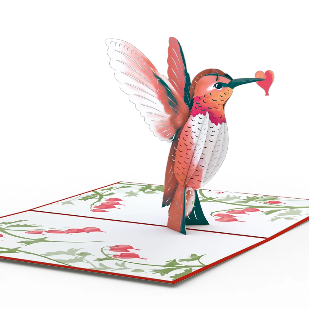 Lovepop Valentine’s Day Hummingbird Pop-Up Card Bottle - Image 3