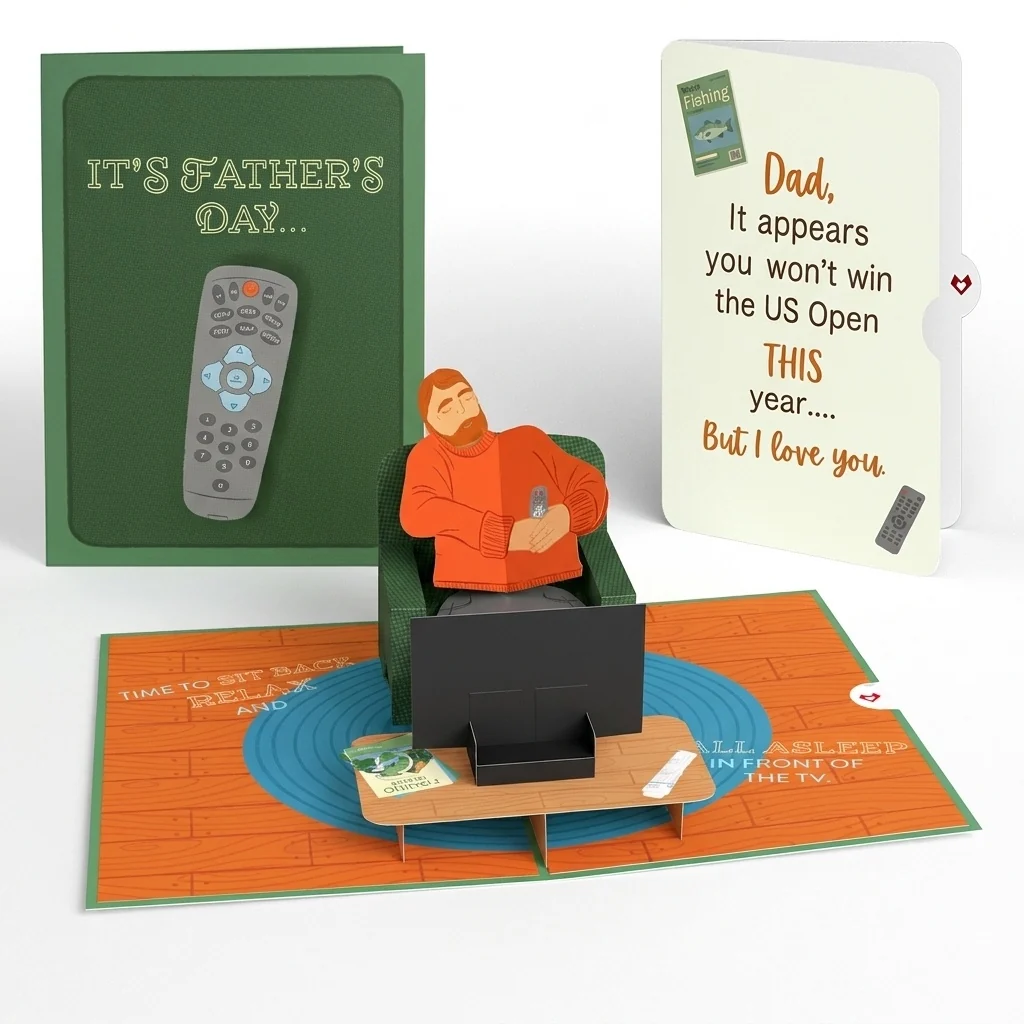 Lovepop Sit Back & Relax Father's Day Pop-Up Card and Sentiment Set for Dad Coffee
