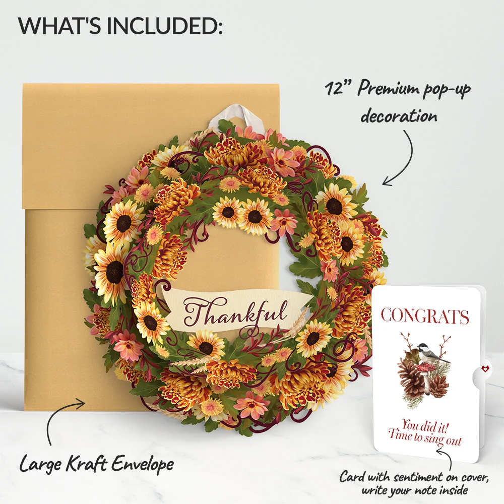 Lovepop Thankful Congratulations Wreath and Sentiment Set - Image 2
