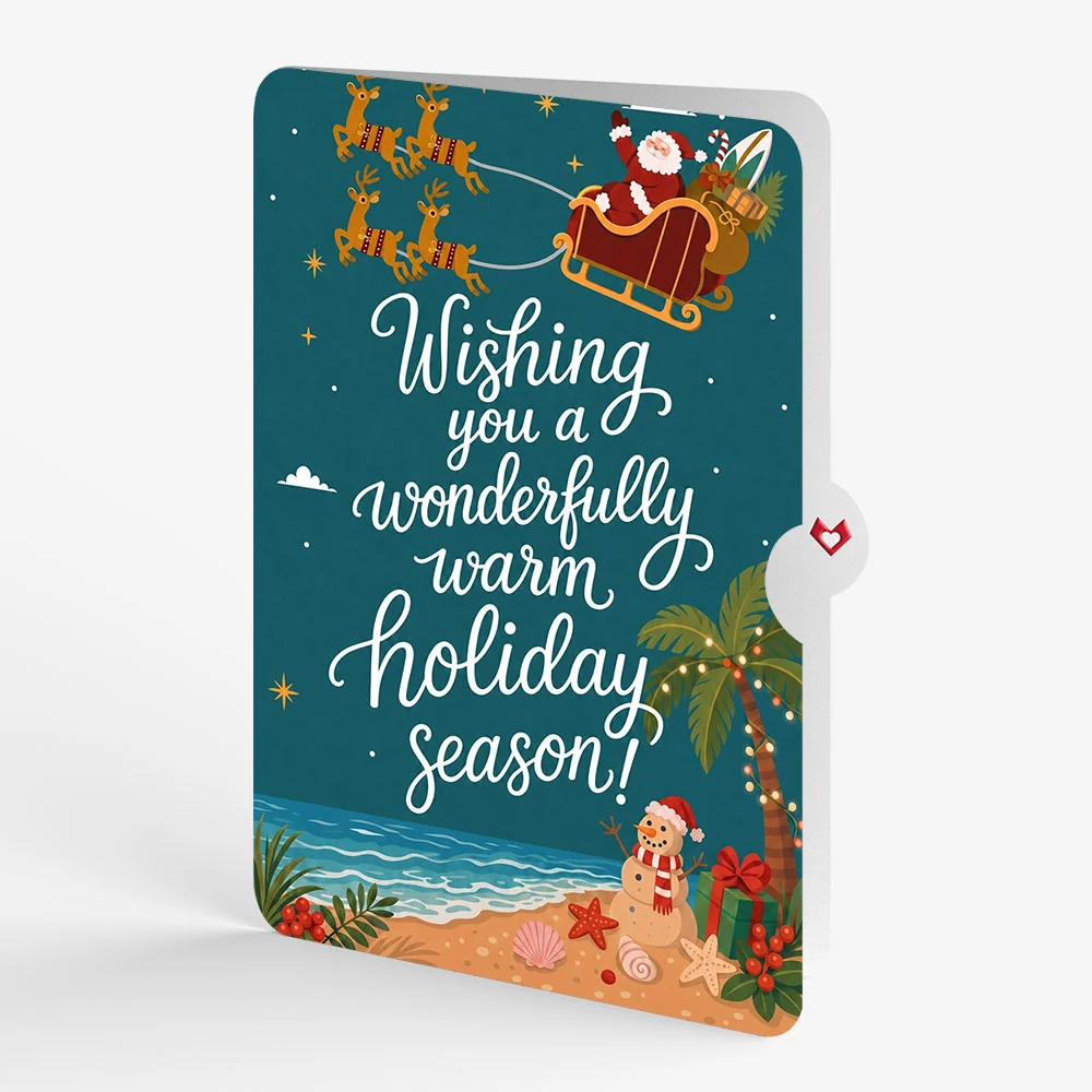 Lovepop Magic of Christmas Santa's Sleigh Light-Up Pop-Up Card and Tropical Holiday Sentiment Set - Image 4