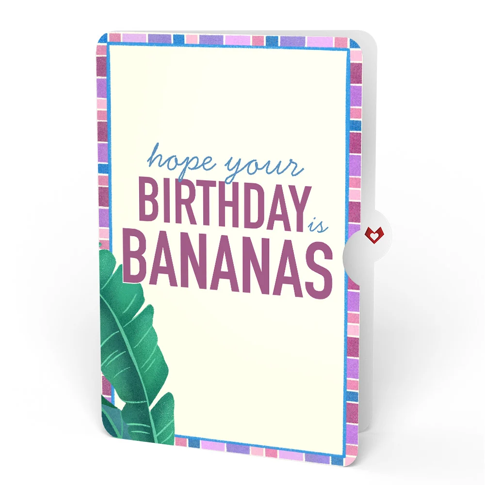 Lovepop Tropical Bananas Birthday Pop-Up Card and Sentiment Set Cream - Image 4
