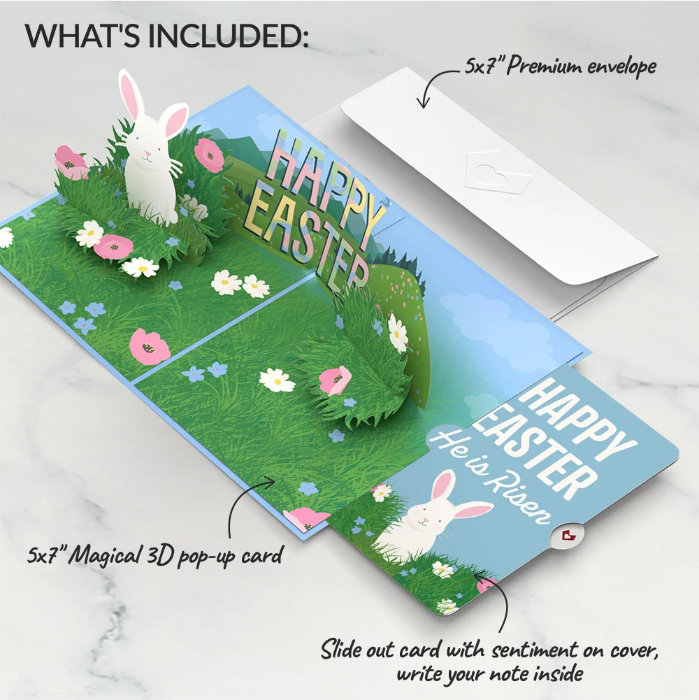 Lovepop Happy Easter Spring Meadow Pop-Up Card and Sentiment Set - Image 2