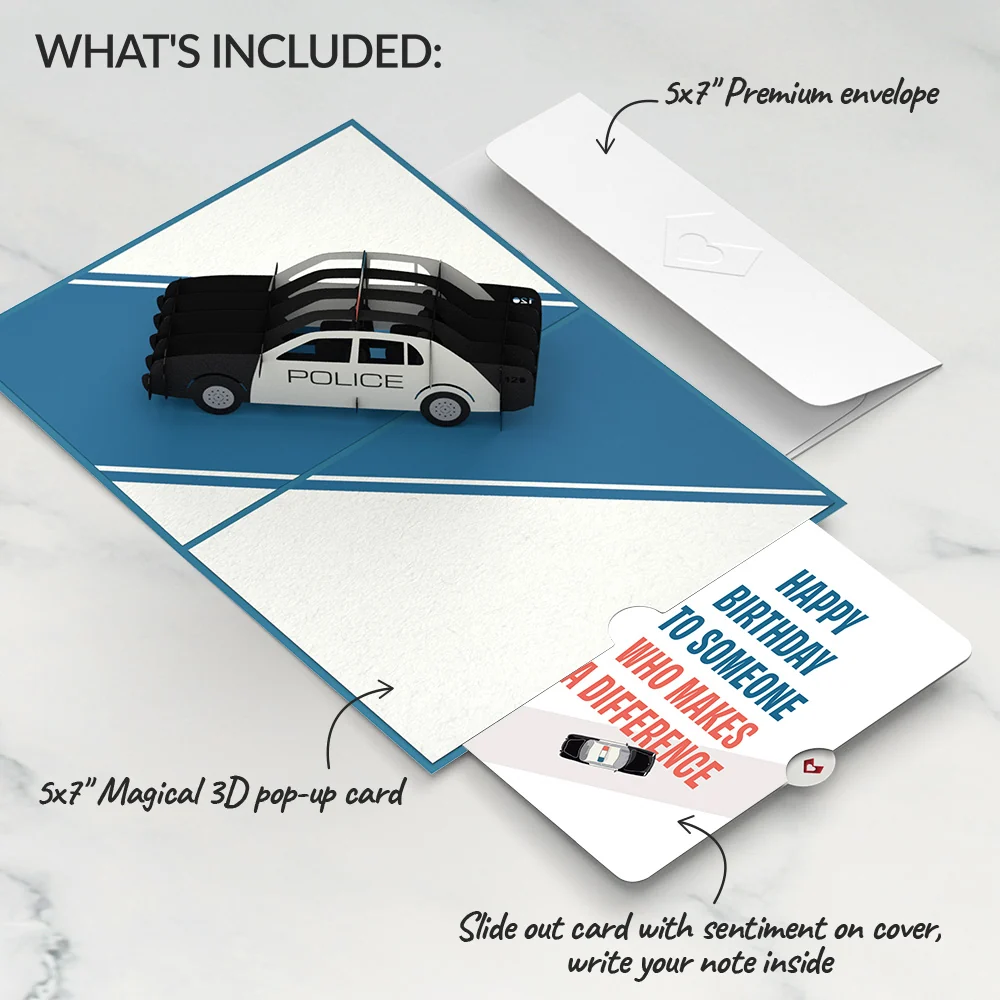 Lovepop Police Car Birthday Pop-Up Card and Sentiment Set - Image 2