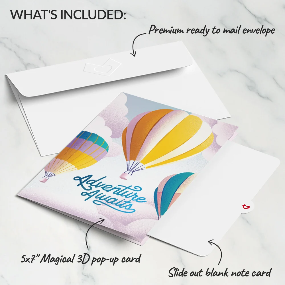 Lovepop Adventure Awaits Hot Air Balloon Pop-Up Card - Image 5