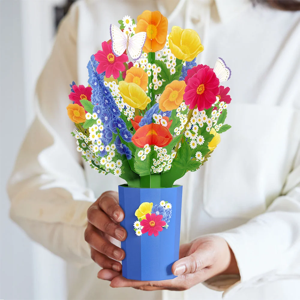 Lovepop Hope Your Birthday is Peachy Suncatcher Card & Pop-Up Bouquet Bundle - Image 7