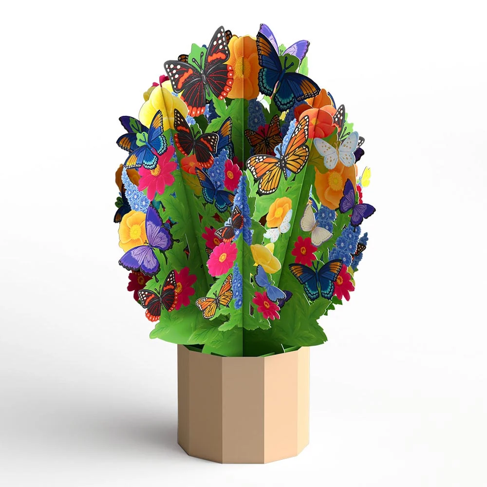 Lovepop Flutter of Happiness Card with Mini Bouquet - Image 2