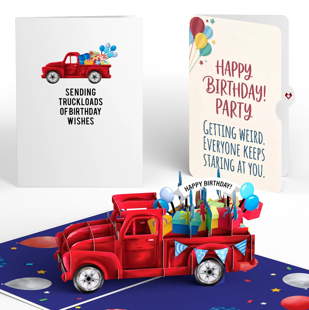 Lovepop Truckloads of Birthday Wishes Pop-Up Card and Sentiment Set