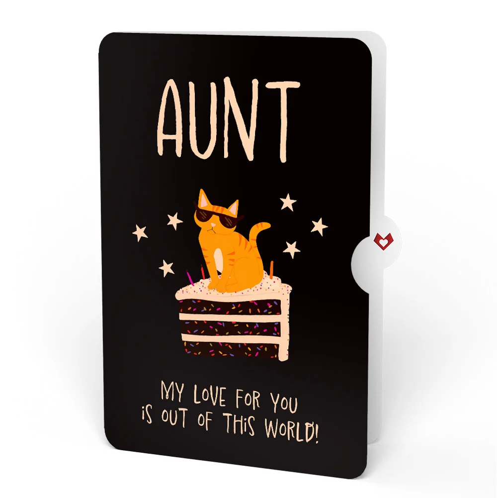 Lovepop Out of this World Birthday Cat Pop-Up Card and Sentiment Set for Aunt - Image 4