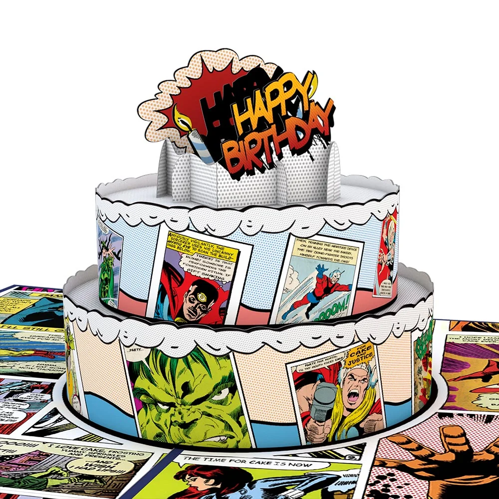 Lovepop Marvel Comic Birthday Cake Pop-Up Card - Image 2