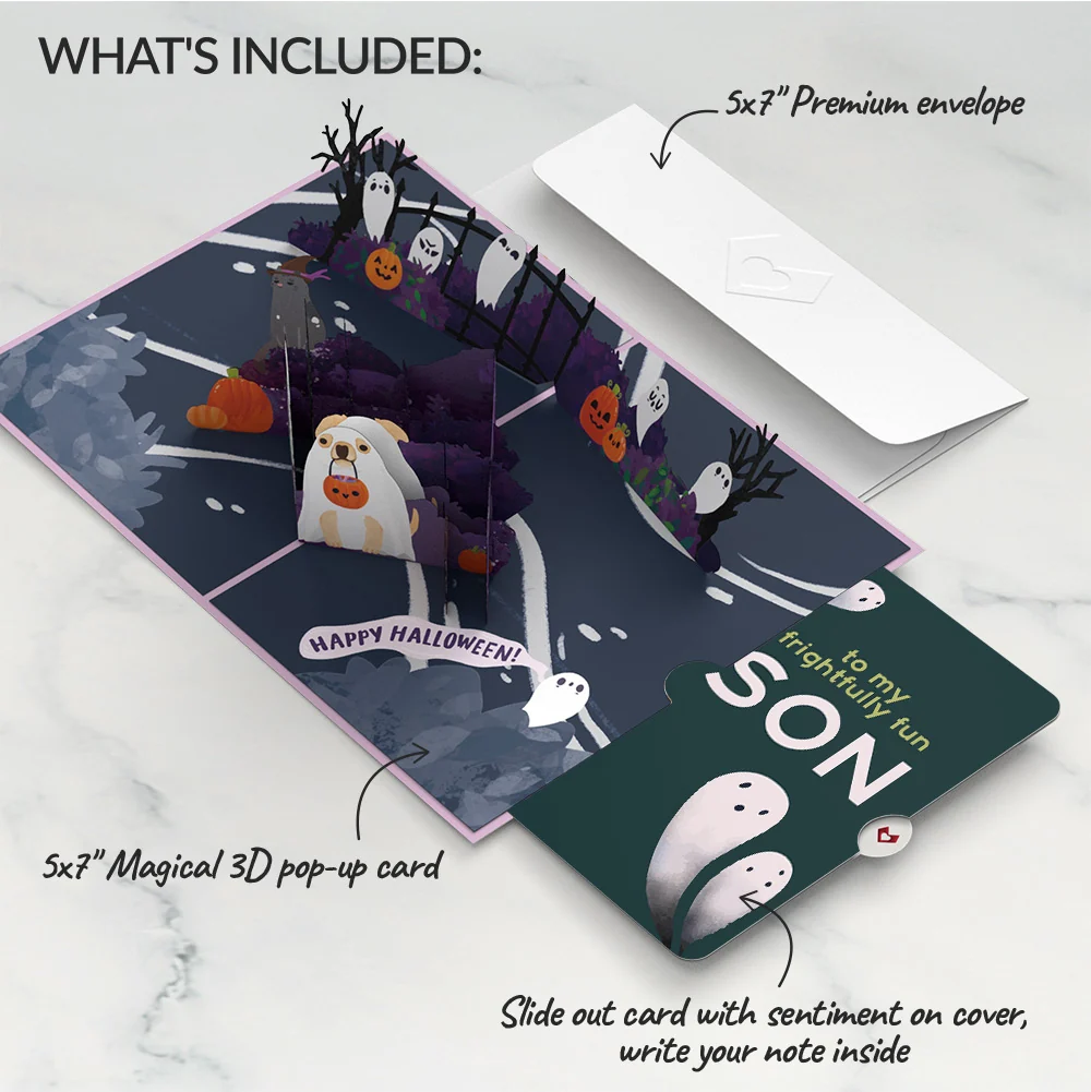 Lovepop 'Oohh, Spooky' Halloween Pop-Up Card and Sentiment Set for Son - Image 2