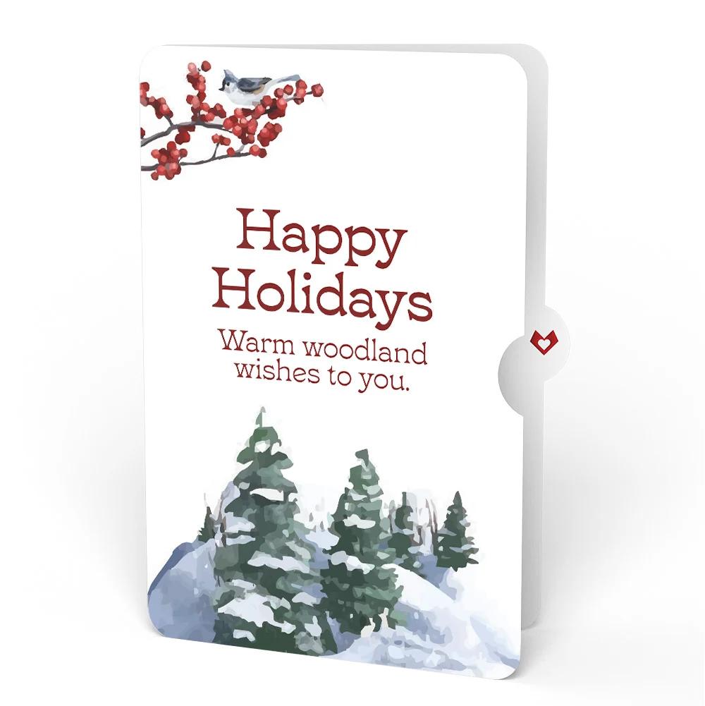 Lovepop Winter Chickadees Christmas Pop-Up Card and Warm Woodland Sentiment Set - Image 4