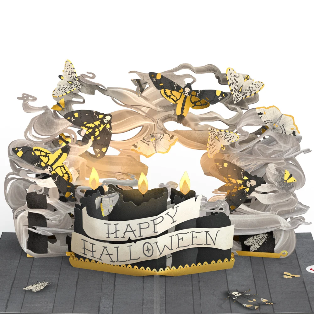 Lovepop Halloween Candlelight Light-Up Pop-Up Card and Porch Light Sentiment Set Candle - Image 3