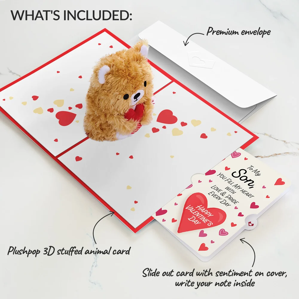 Lovepop You're The Beary Best Valentine Plushpop Card and Sentiment Set for Son - Image 2
