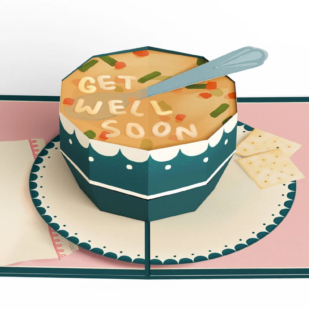 Lovepop Get Well Soon Soup Pop-Up Card Bowl - Image 2