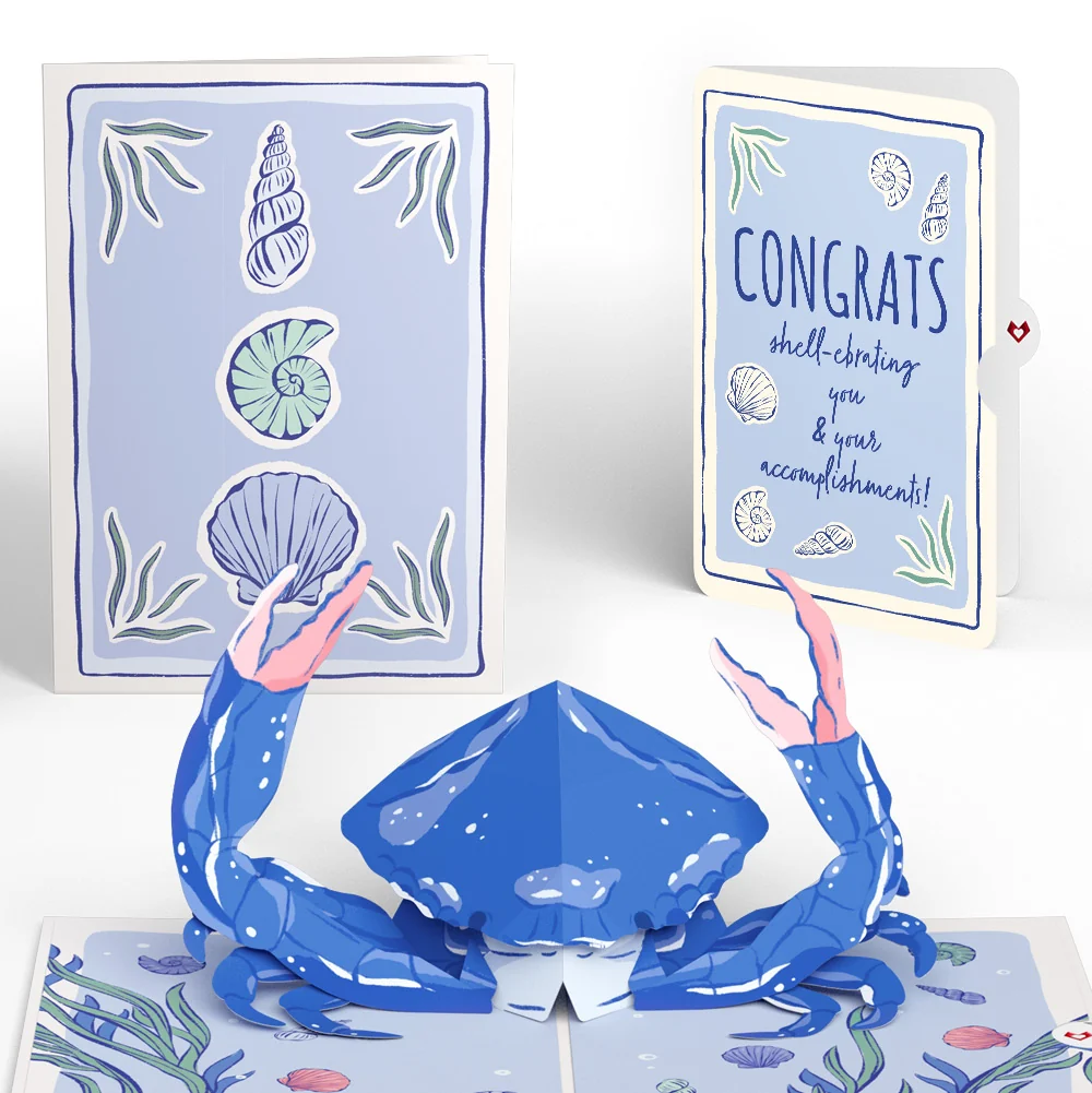 Lovepop Blue Crab Congratulations Pop-Up Card and Sentiment Set