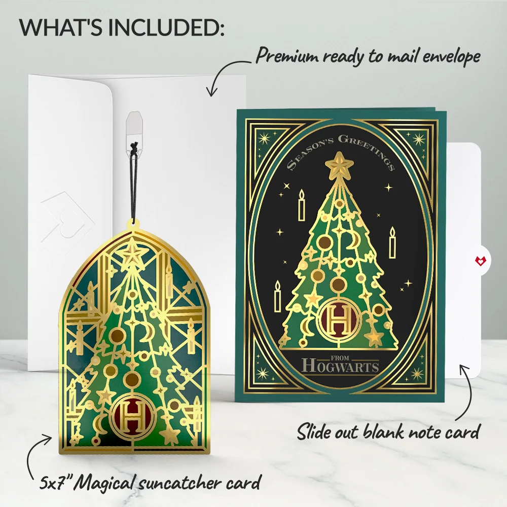 Lovepop Harry Potter Hogwarts Christmas Tree Suncatcher Card Glass - Image 6