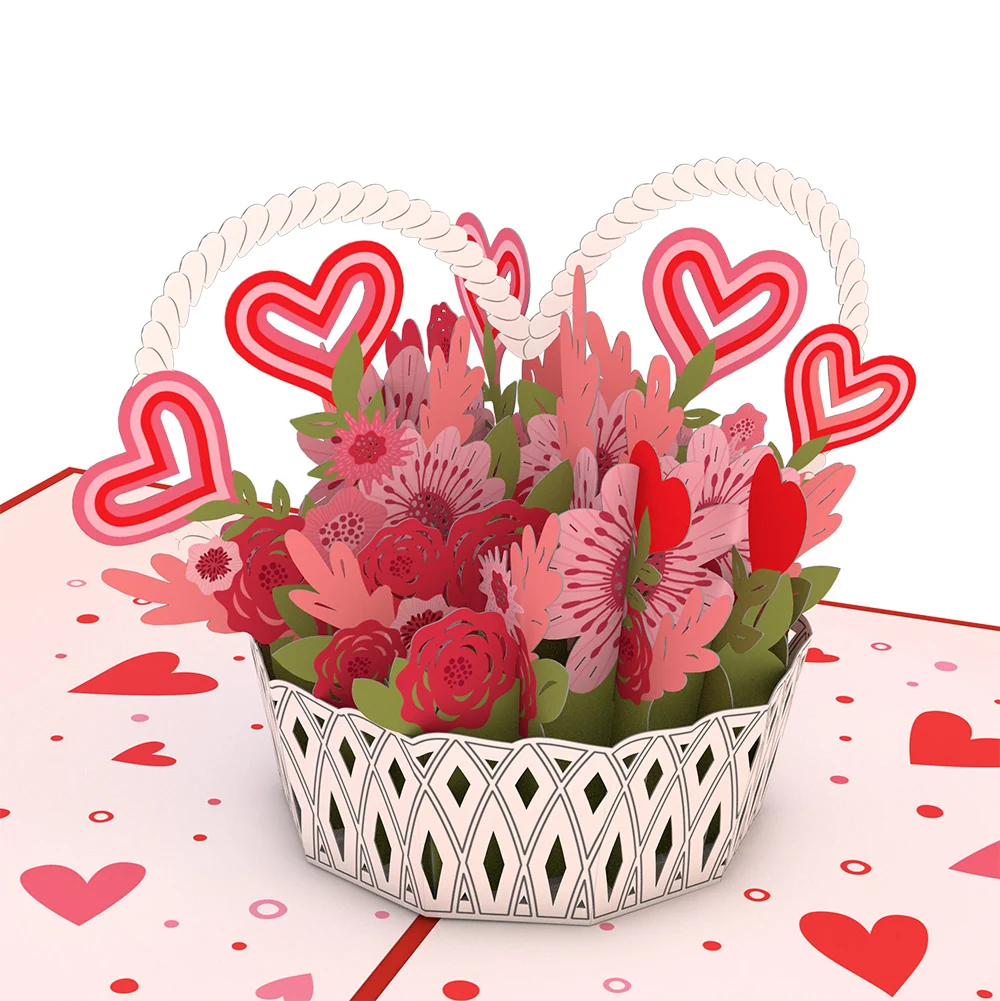 Lovepop Valentine's Day Basket Pop-Up Card and Sentiment Set for Daughter - Image 3
