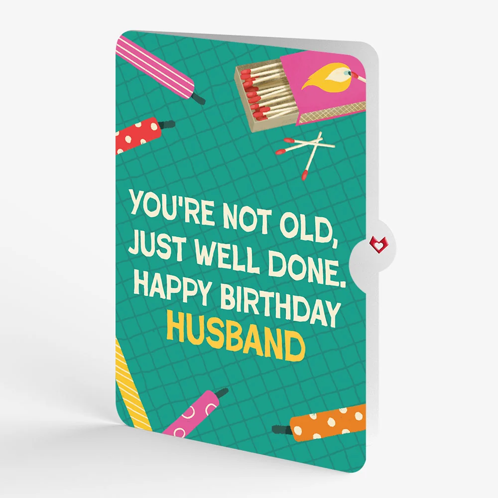 Lovepop Too Many Candles Birthday Music and Lights Pop-Up Card and Sentiment Set for Husband - Image 4