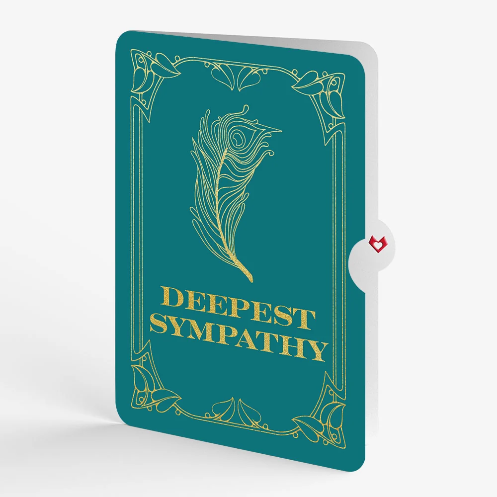Lovepop Art Deco Peacock Sympathy Pop-Up Card and Sentiment Set - Image 4