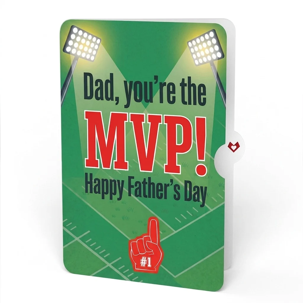 Lovepop MVP Stadium Father's Day Music and Lights Pop-Up Card and Sentiment Set for Dad - Image 4