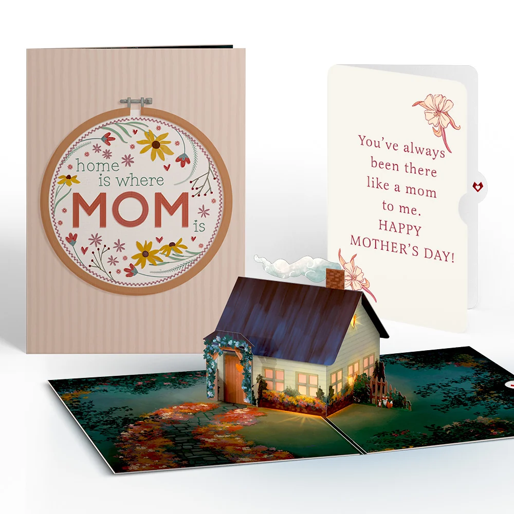 Lovepop Home Is Where Mom Is Mother's Day Light-Up Pop-Up Card and Sentiment Set
