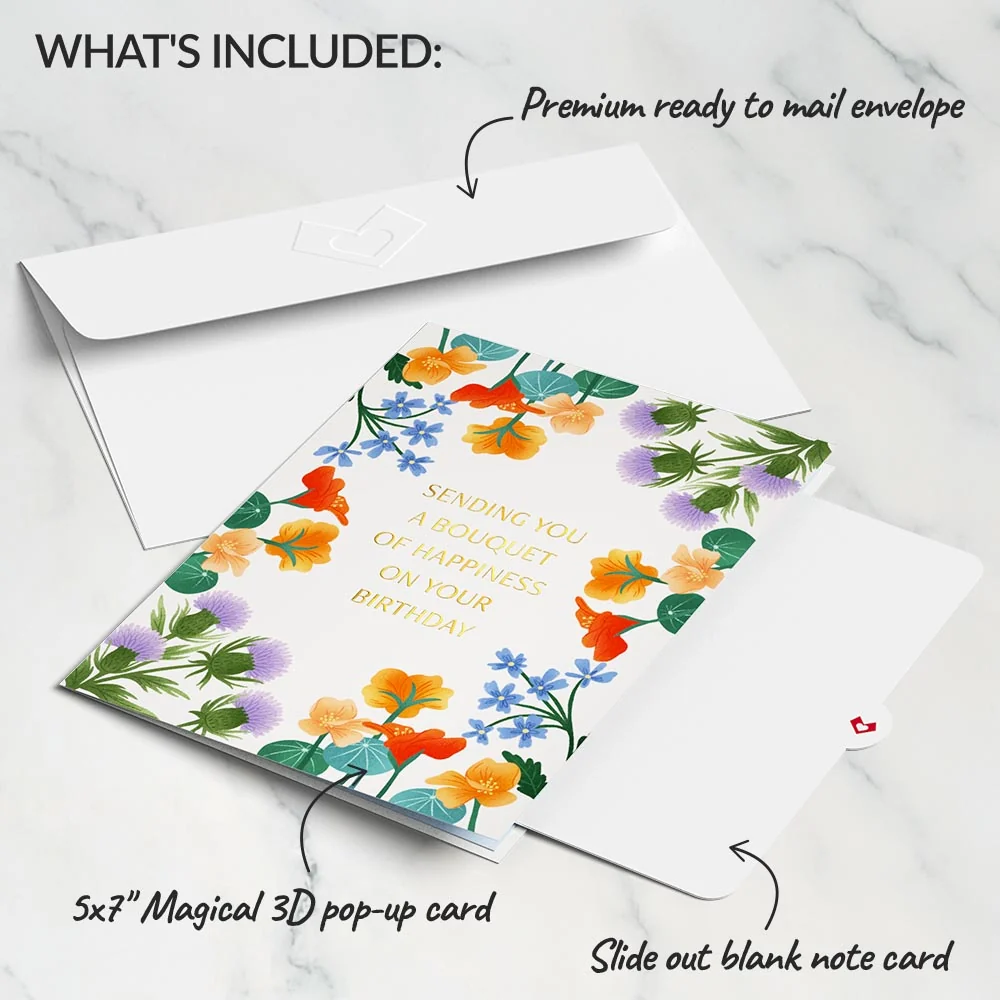 Lovepop Birthday Bouquet of Happiness Pop-Up Card Vase - Image 6
