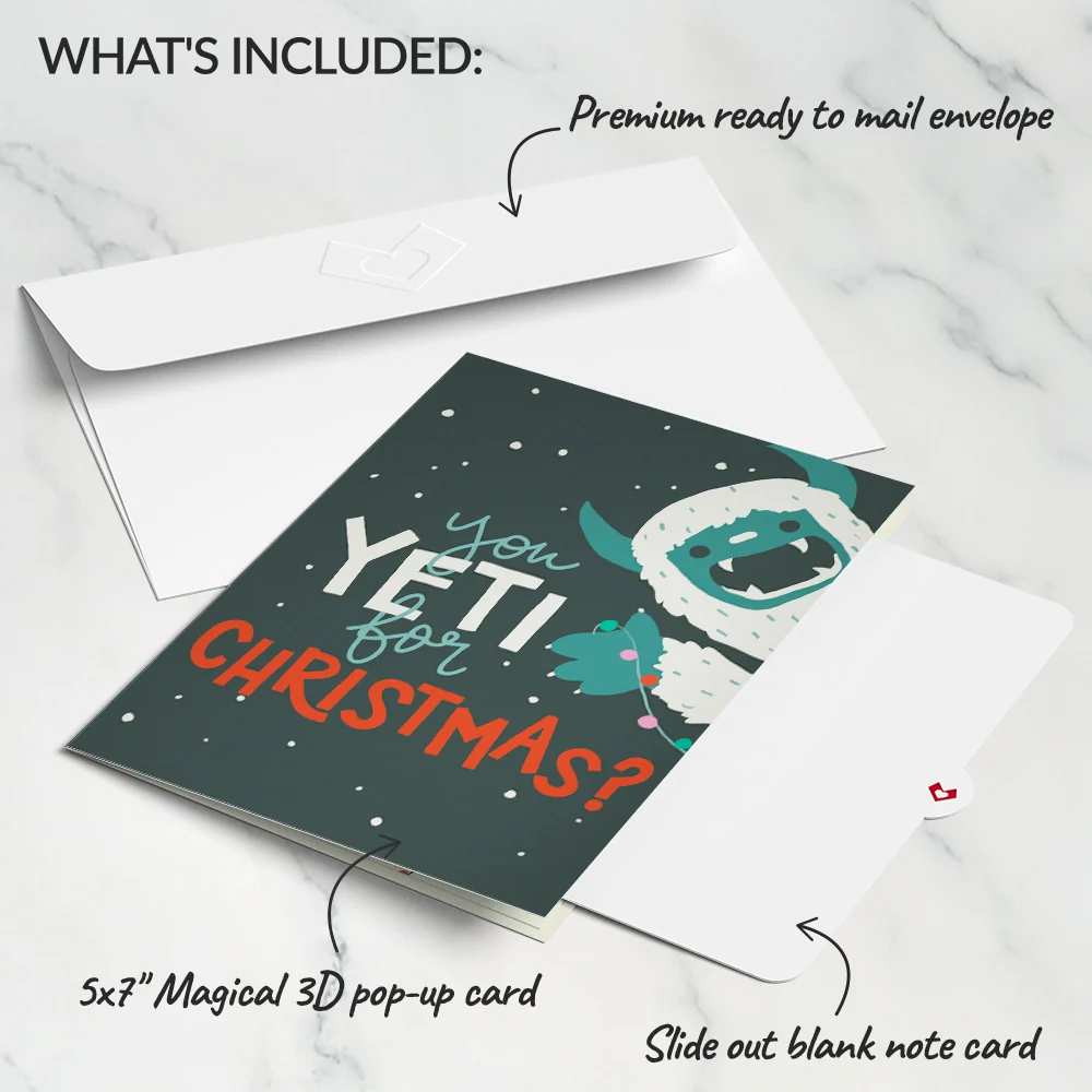 Lovepop Yeti for Christmas Pop-Up Card - Image 5