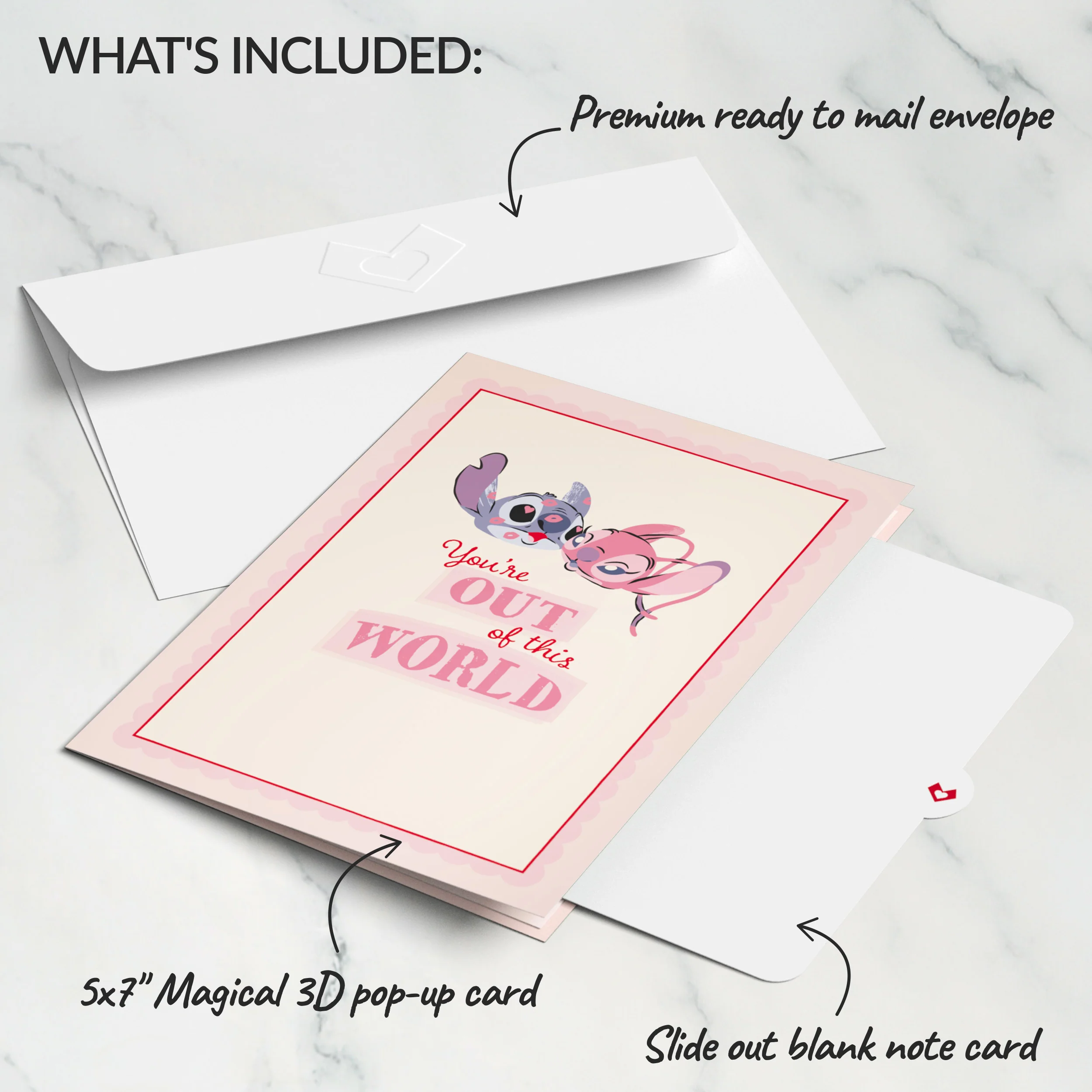 Lovepop Disney's Stitch & Angel You’re Out Of This World Pop-Up Card - Image 5