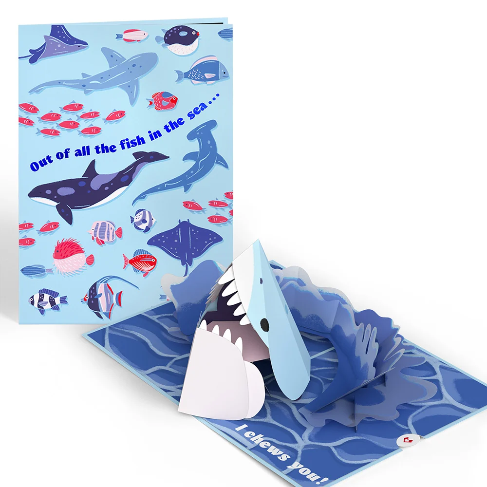 Lovepop I Chews You Shark Pop-Up Card - Image 2