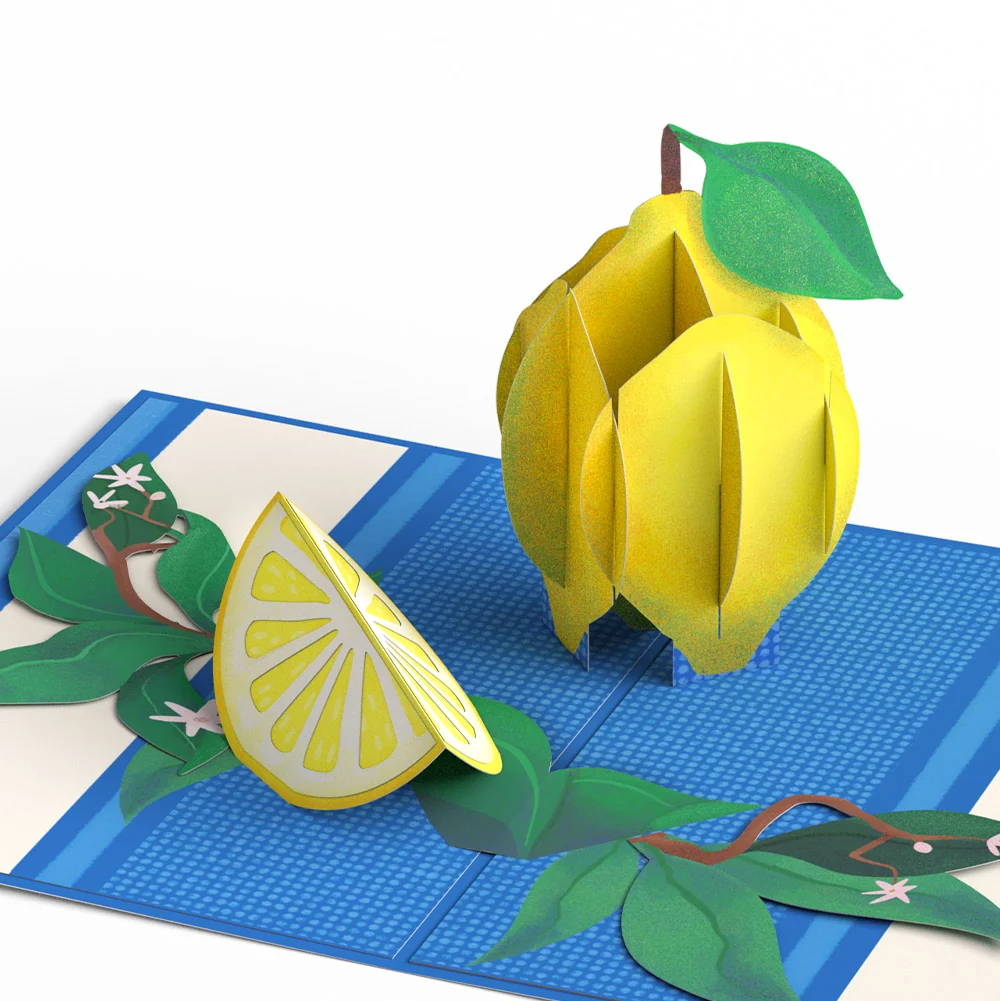 Lovepop Mediterranean Lemons Thank You Pop-Up Card and Sentiment Set - Image 3