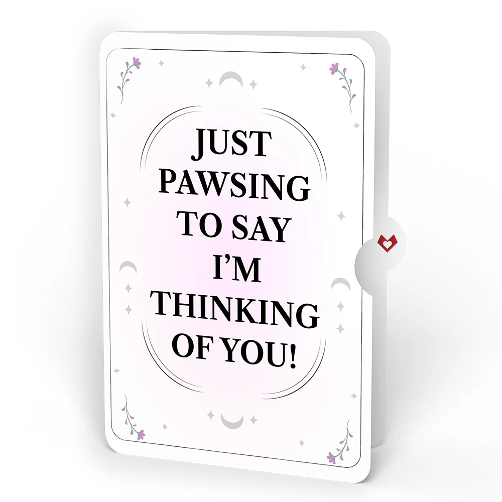 Lovepop Mystic Black Cat Thinking of You HeartFelt Charm Card and Just Pawsing Sentiment Set - Image 4