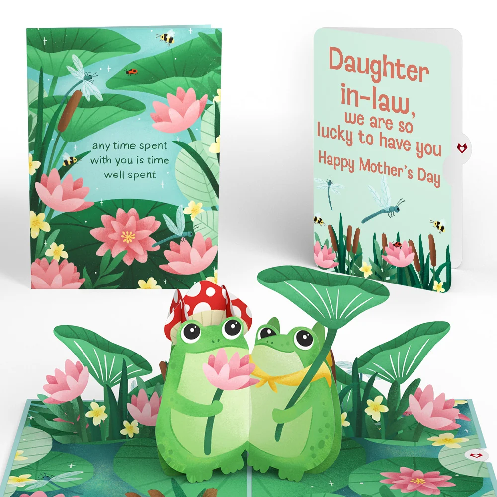 Lovepop Time Well Spent Frogs Mother’s Day Pop-Up Card and Sentiment Set for Daughter-in-law