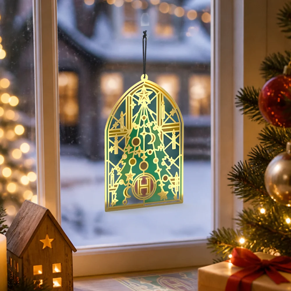 Lovepop Harry Potter Hogwarts Christmas Tree Suncatcher Card Glass