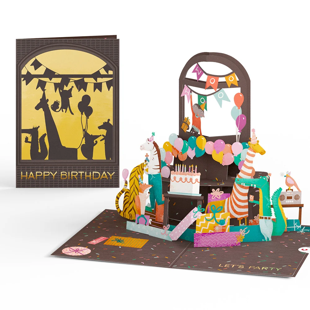 Lovepop Party Animals Birthday Pop-Up Card