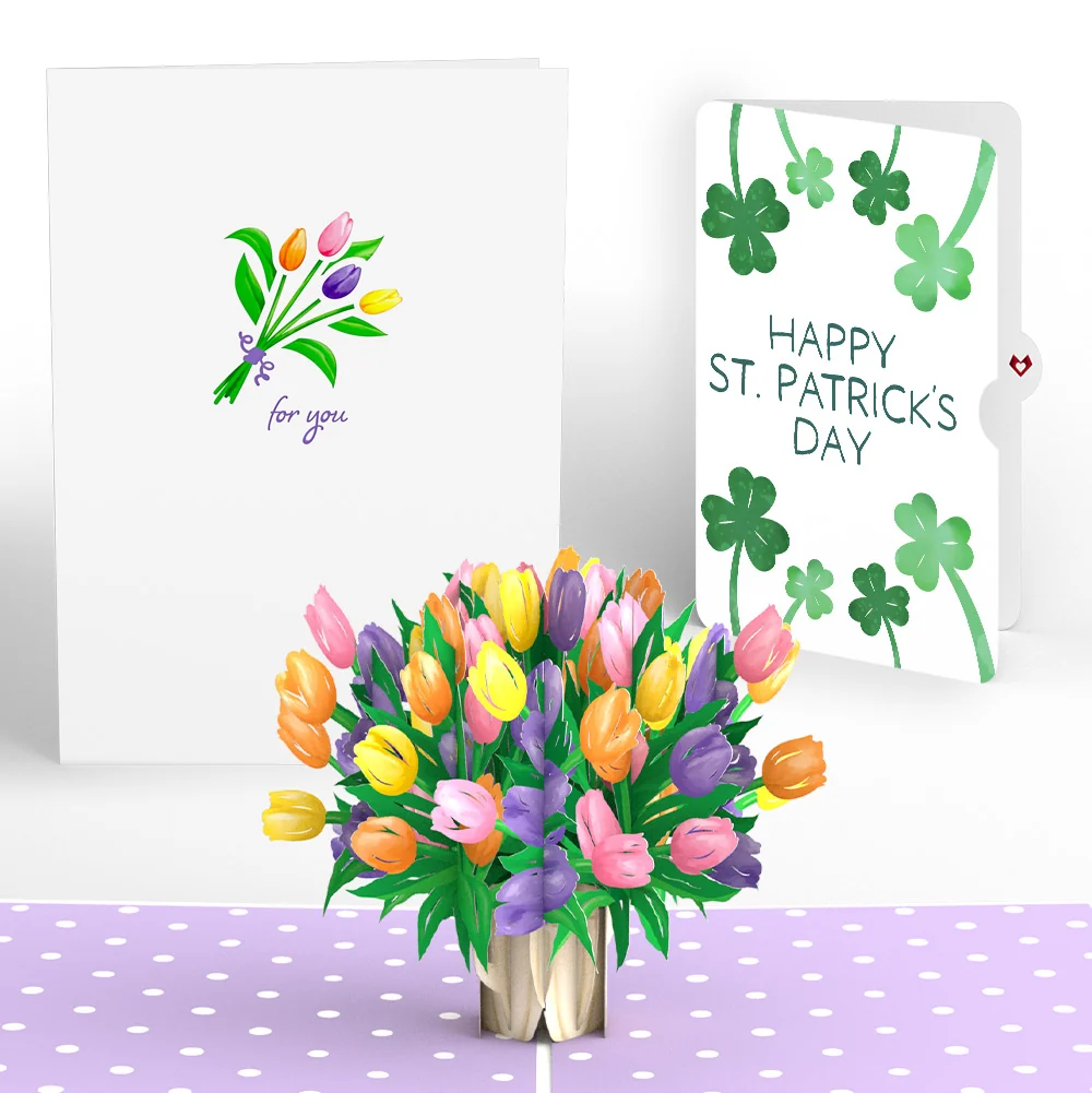 Lovepop Tulips St. Patrick’s Day Pop-Up Card and Sentiment Set Vase